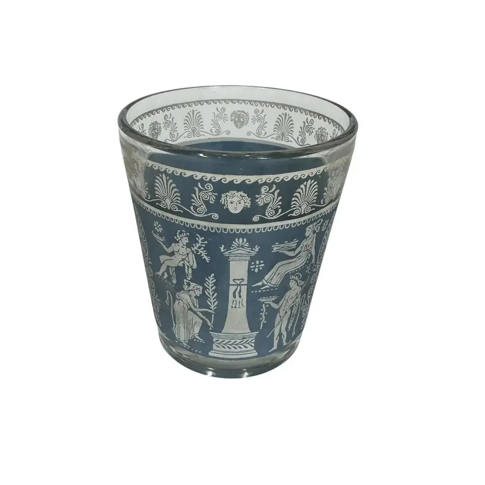 Jeannette‎ Grecian Wedgwood Blue Jasperware Juice Glass Tumbler Hellenic 3.25